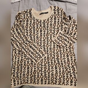 Gudrun Sjoden Jasmine Sweater  L pullover Floral 100% cotton